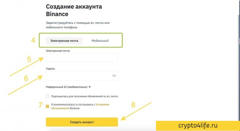 Как зарегистрироваться и пройти верификацию на Binance