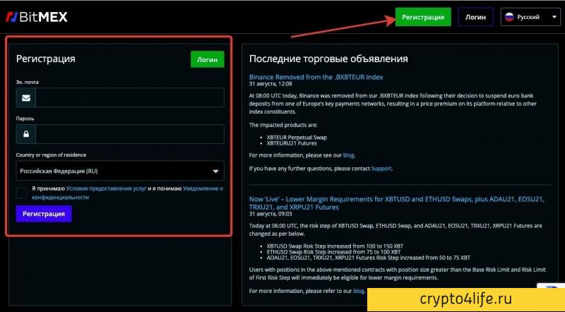 Криптовалютная биржа BitMEX в 2022 году: регистрация, торговля, отзывы