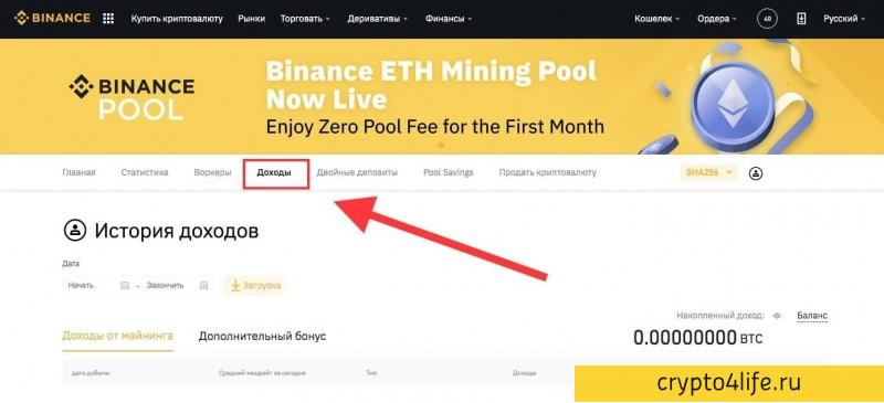 Пул облачного майнинга Binance в 2022 году