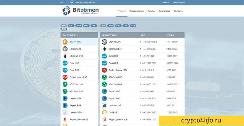 Обменник Bitobmen.net: обзор, инструкция, комиссии