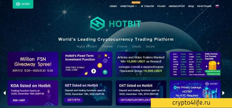 Обзор биржи Hotbit 2022: регистрация, ввод и вывод средств, комиссии, лимиты, обзоры