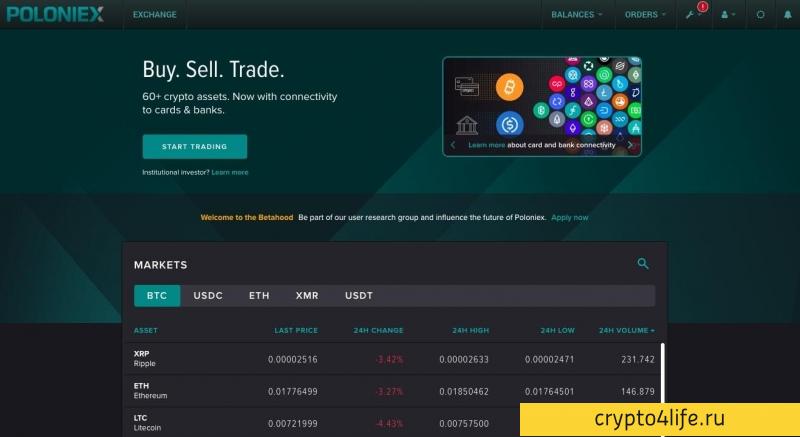 Обзор криптовалютной биржи Poloniex: регистрация, ввод и вывод, комиссии, отзывы